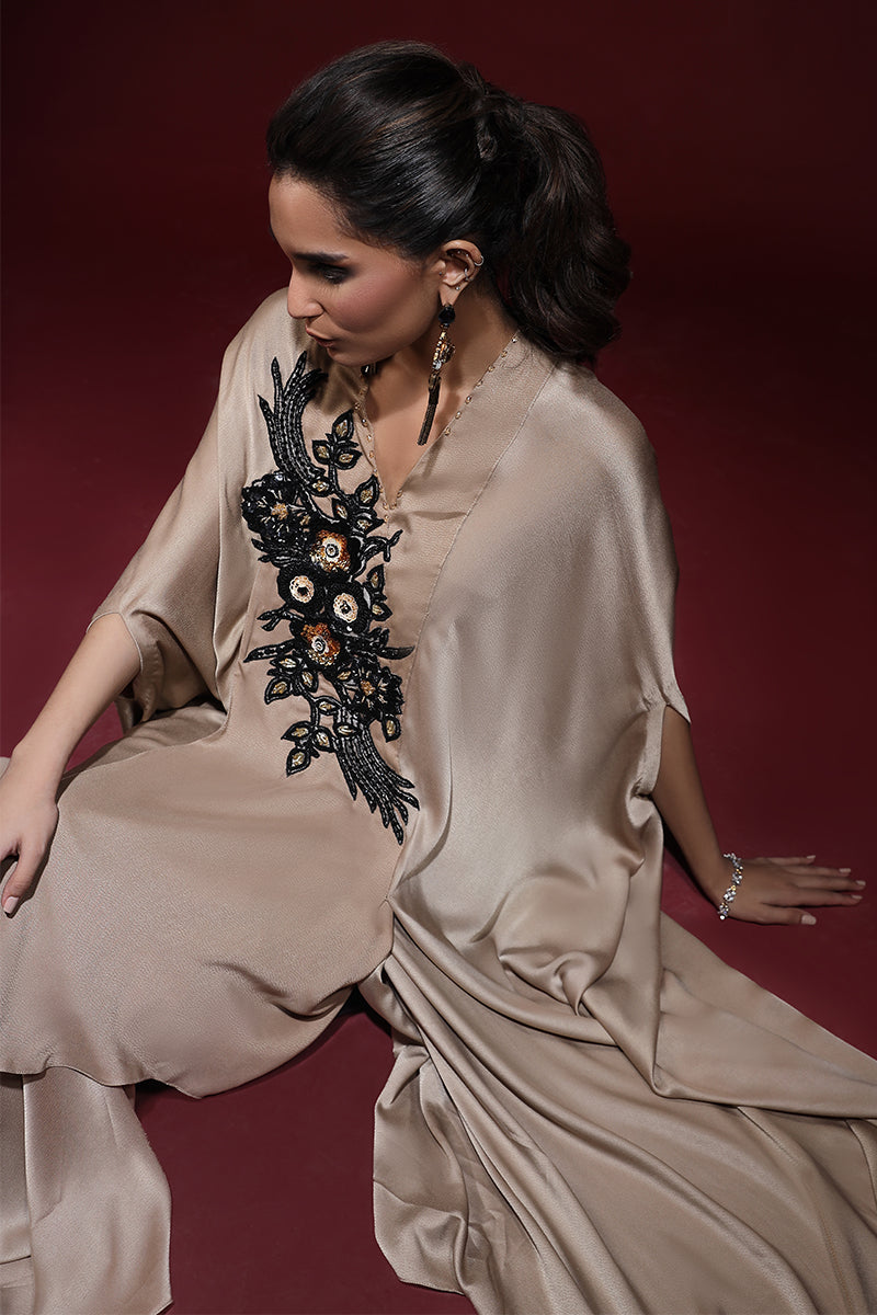 Wardha Saleem | Luxury Pret Fusion Wear | SAHARA DRAPE WITH PANTS (2PC) - House Of Anaya