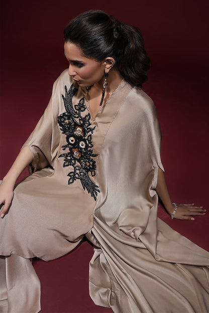 Wardha Saleem | Luxury Pret Fusion Wear | SAHARA DRAPE WITH PANTS (2PC) - House Of Anaya