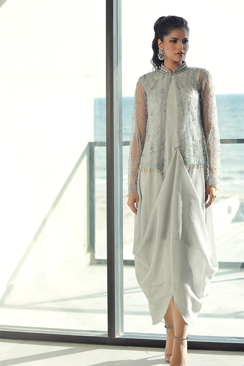 Wardha Saleem | Luxury Pret Fusion Wear | PEARL (2PC) - House Of Anaya