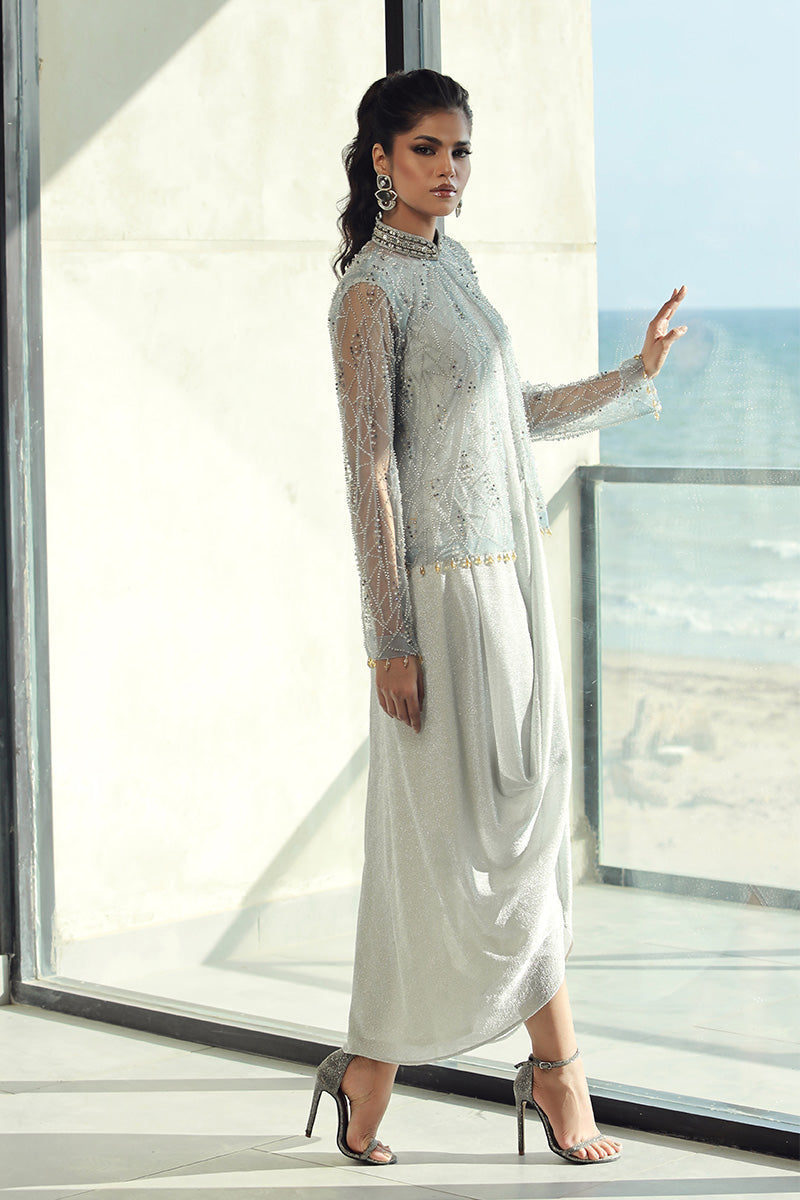 Wardha Saleem | Luxury Pret Fusion Wear | PEARL (2PC) - House Of Anaya