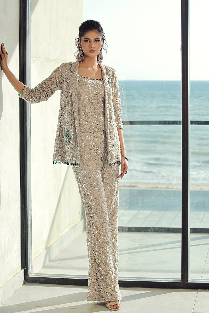 Wardha Saleem | Luxury Pret Fusion Wear | GIA (3PC) - House Of Anaya