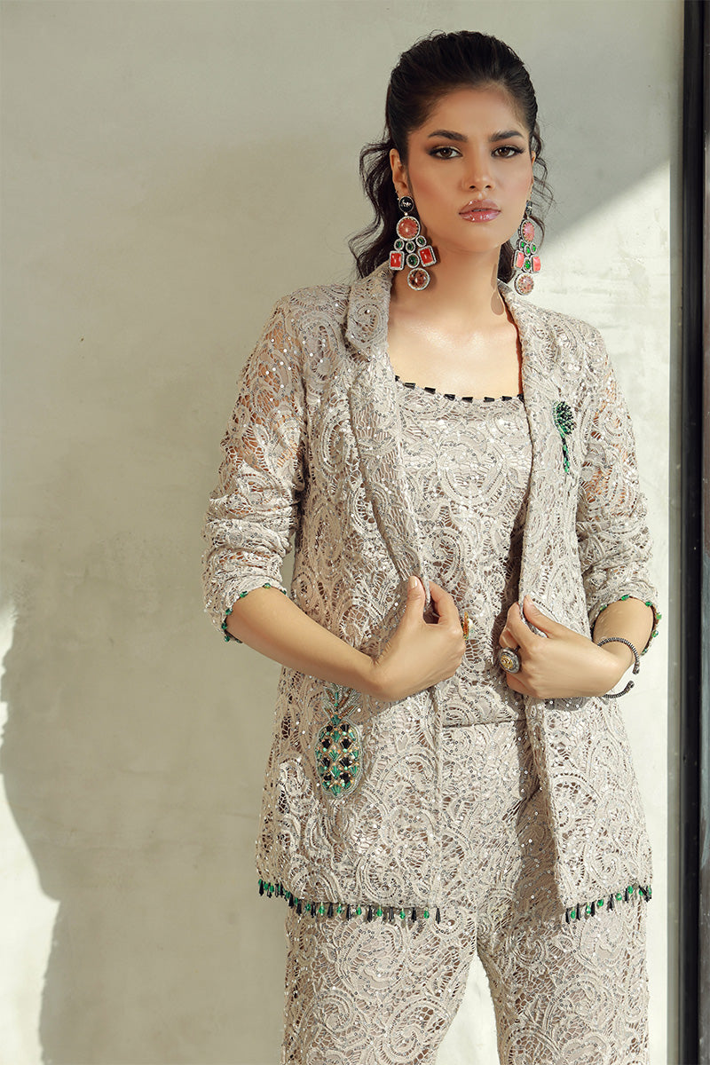 Wardha Saleem | Luxury Pret Fusion Wear | GIA (3PC) - House Of Anaya