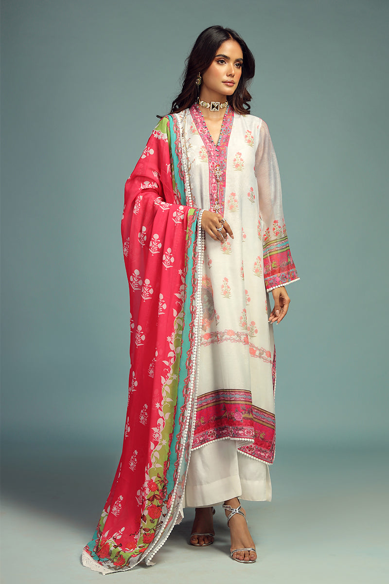 Wardha Saleem | Luxury Pret Traditional Wear | GUL BAHAAR SHIRT WITH DUPATTA (2 PC) - House Of Anaya