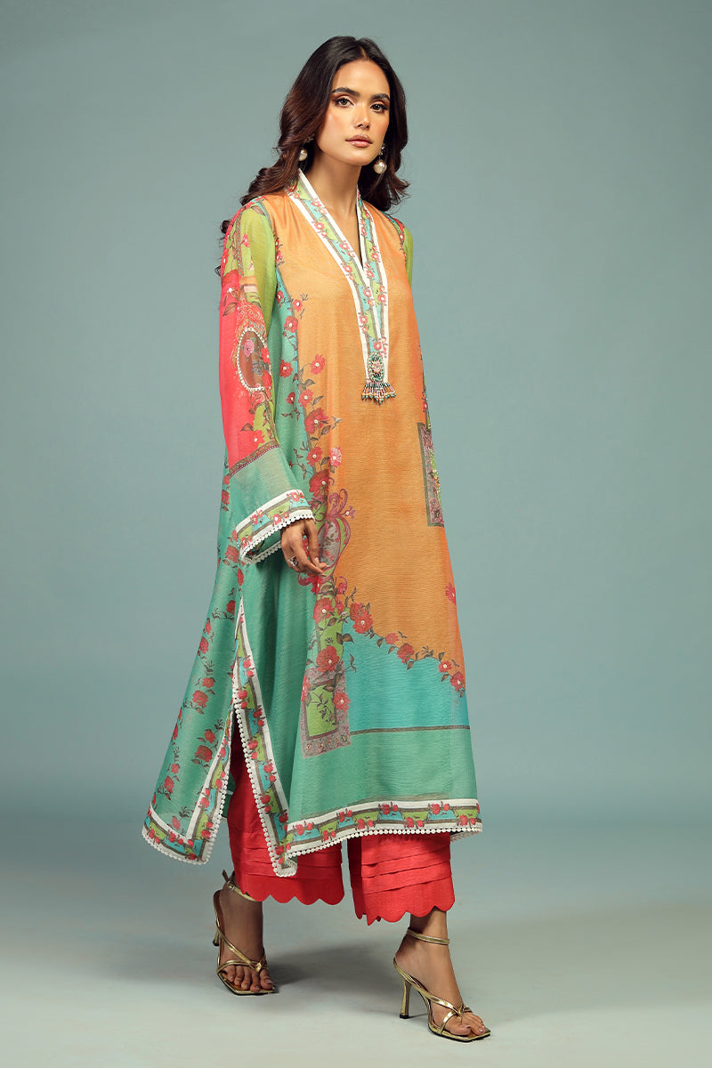 Wardha Saleem | Luxury Pret Traditional Wear | AFSANEH SHIRT WITH DUPATTA ( 2 PC) - House Of Anaya