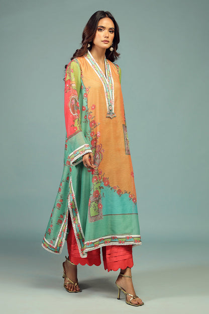 Wardha Saleem | Luxury Pret Traditional Wear | AFSANEH SHIRT WITH DUPATTA ( 2 PC) - House Of Anaya