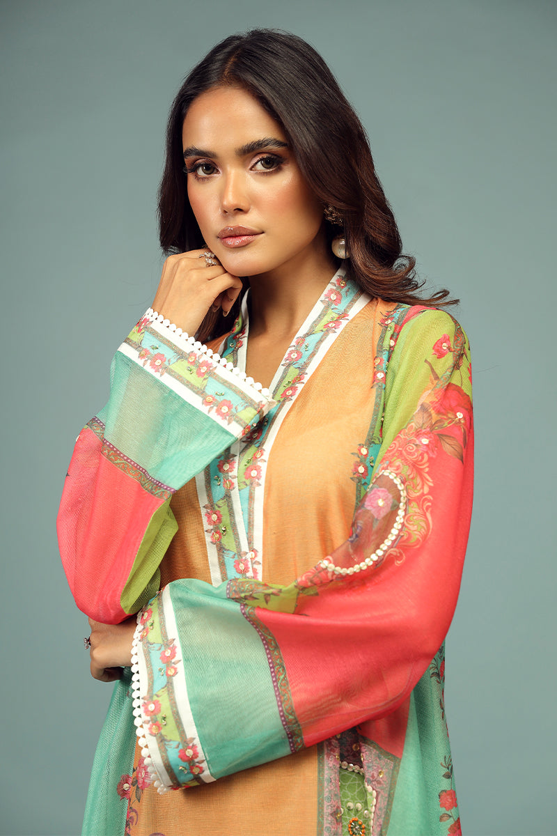 Wardha Saleem | Luxury Pret Traditional Wear | AFSANEH SHIRT WITH DUPATTA ( 2 PC) - House Of Anaya