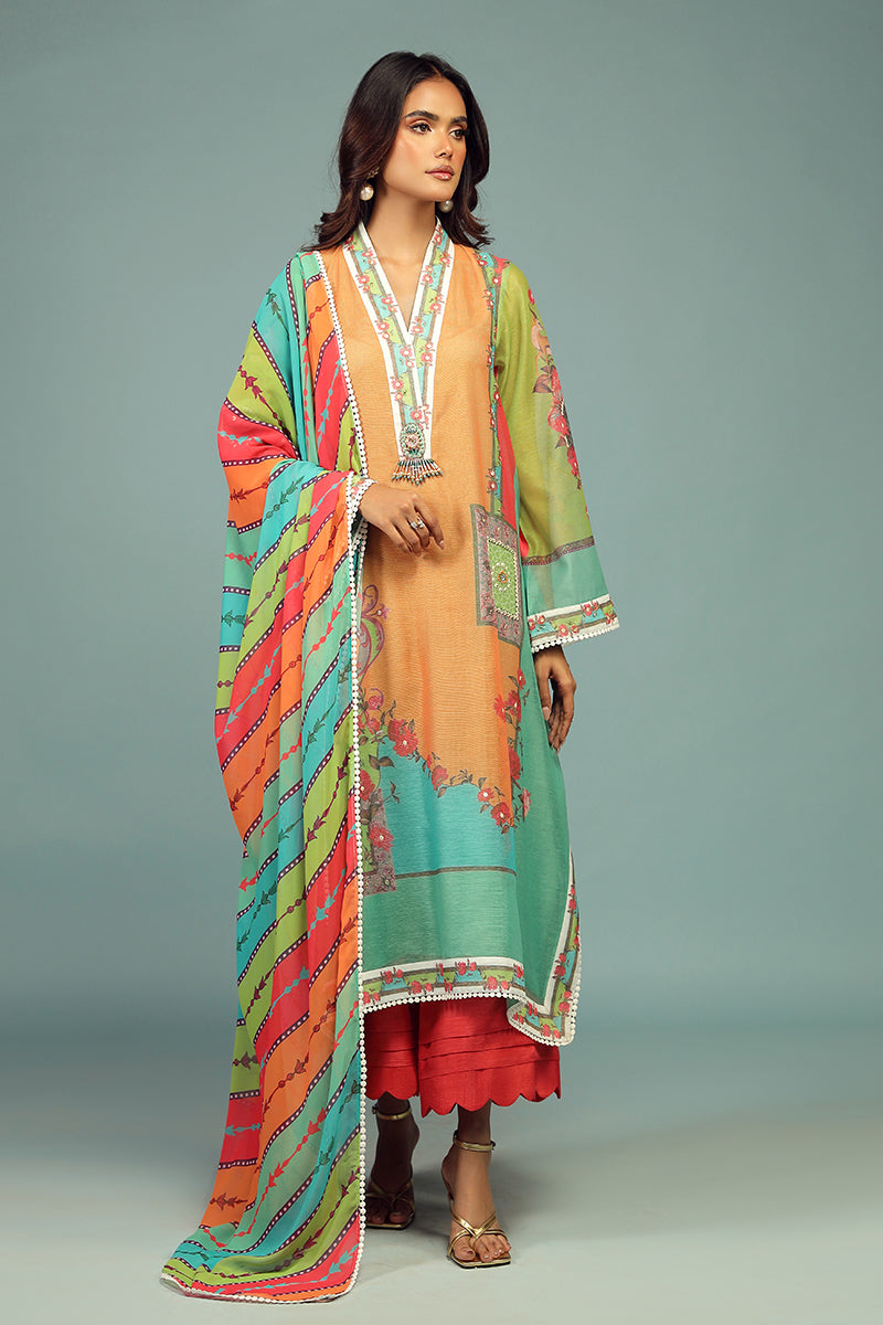 Wardha Saleem | Luxury Pret Traditional Wear | AFSANEH SHIRT WITH DUPATTA ( 2 PC) - House Of Anaya