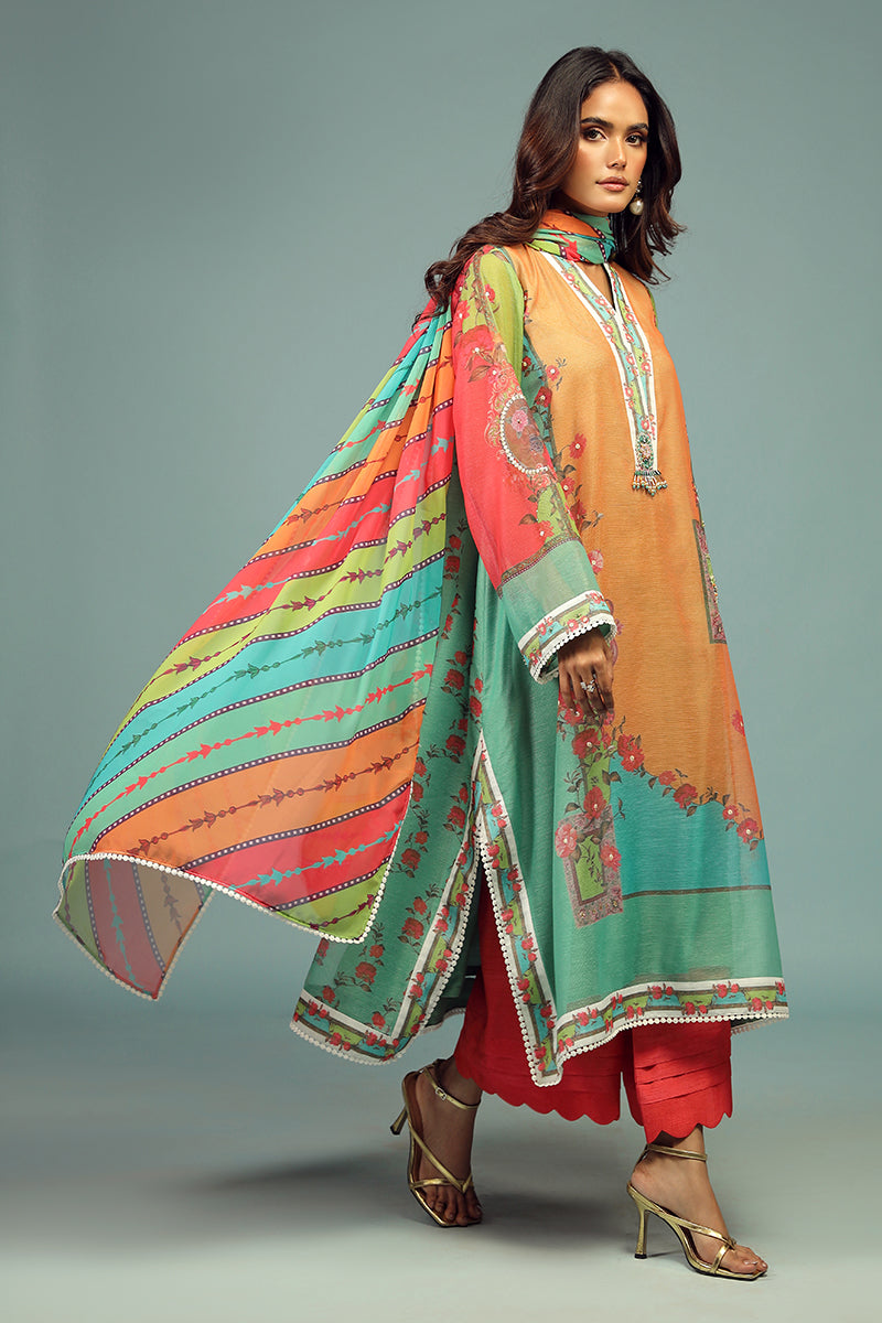 Wardha Saleem | Luxury Pret Traditional Wear | AFSANEH SHIRT WITH DUPATTA ( 2 PC) - House Of Anaya