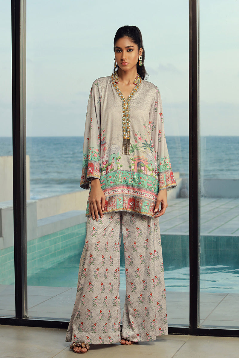 Wardha Saleem | Luxury Pret Fusion Wear | LILA (2PC) - House Of Anaya