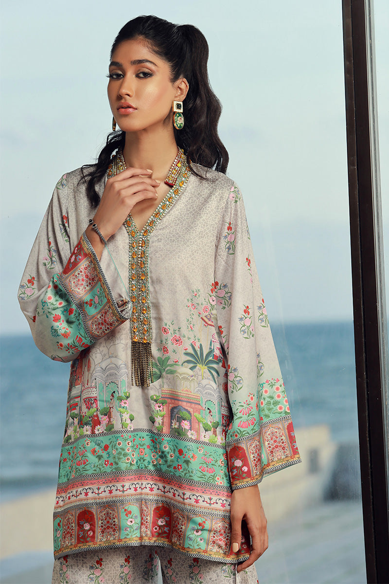 Wardha Saleem | Luxury Pret Fusion Wear | LILA (2PC) - House Of Anaya