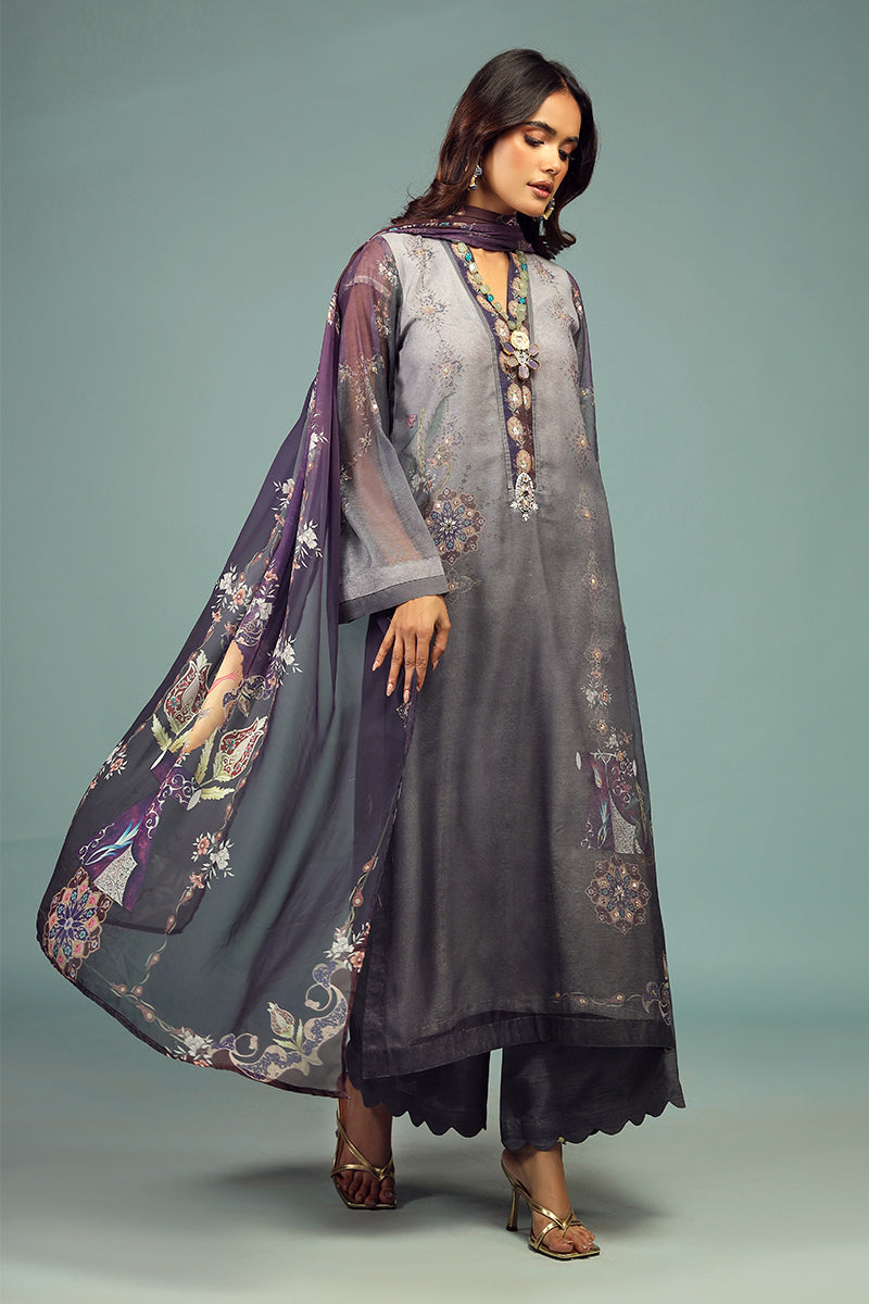 Wardha Saleem | Luxury Pret Traditional Wear | DARVESH SHIRT WITH DUPATTA ( 2 PC) - House Of Anaya