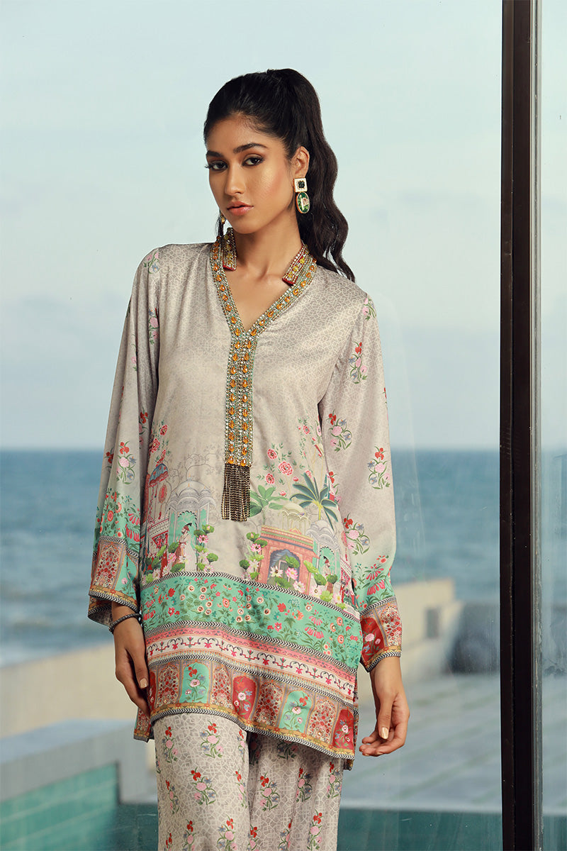 Wardha Saleem | Luxury Pret Fusion Wear | LILA (2PC) - House Of Anaya
