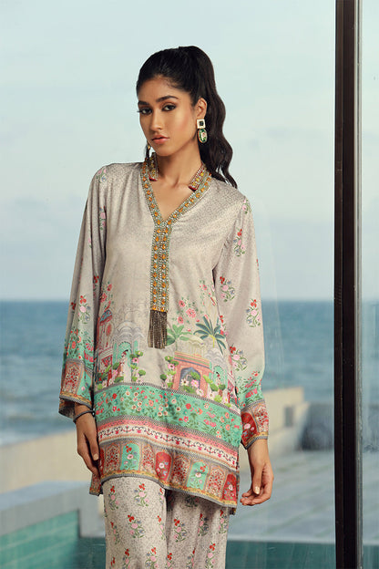 Wardha Saleem | Luxury Pret Fusion Wear | LILA (2PC) - House Of Anaya