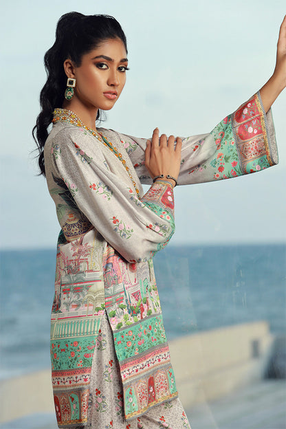 Wardha Saleem | Luxury Pret Fusion Wear | LILA (2PC) - House Of Anaya