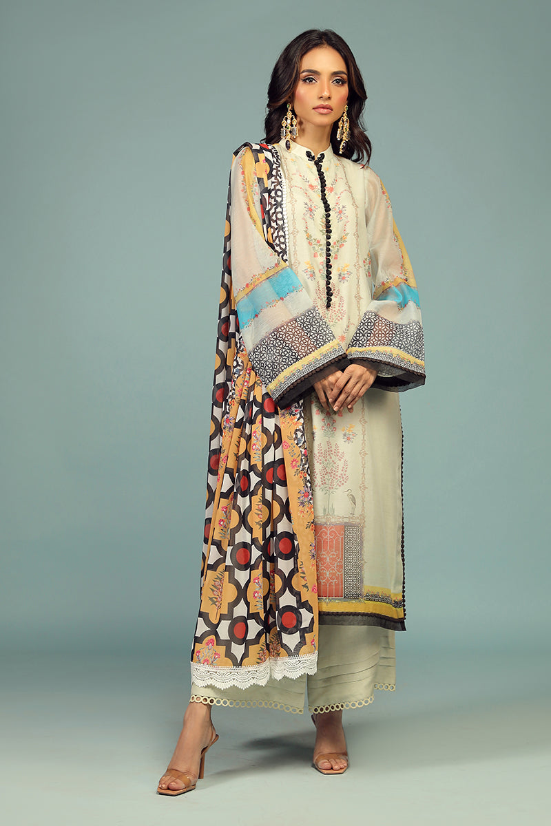 Wardha Saleem | Luxury Pret Traditional Wear | BARAHDARI SHIRT WITH DUPATTA ( 2 PC) - House Of Anaya