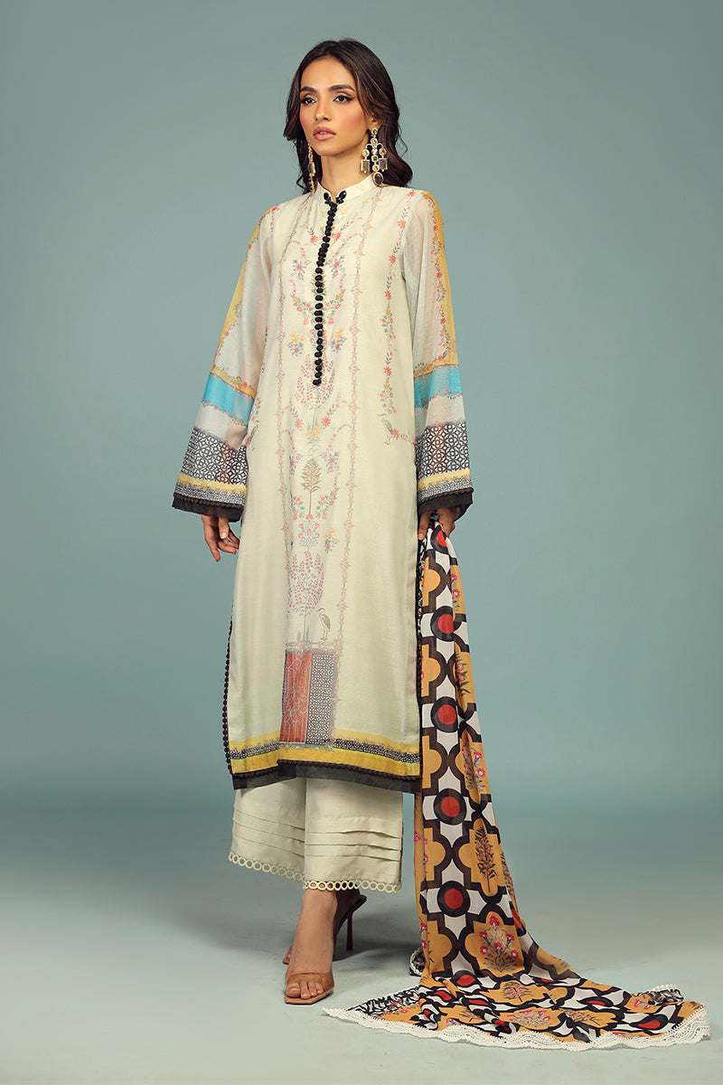 Wardha Saleem | Luxury Pret Traditional Wear | BARAHDARI SHIRT WITH DUPATTA ( 2 PC) - House Of Anaya