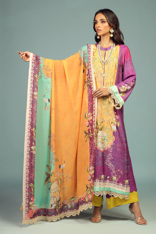 Wardha Saleem | Luxury Pret Traditional Wear | JHAROKA SHIRT WITH DUPATTA ( 2 PC) - House Of Anaya