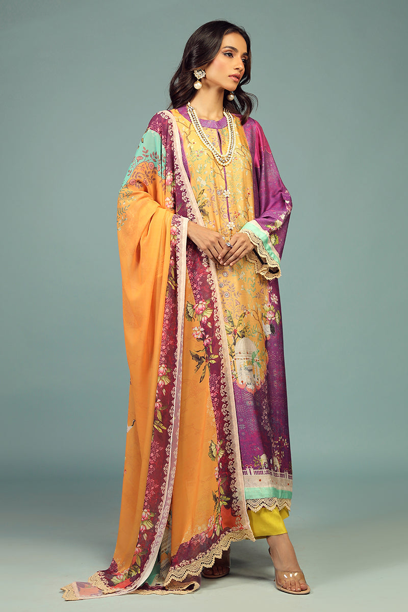 Wardha Saleem | Luxury Pret Traditional Wear | JHAROKA SHIRT WITH DUPATTA ( 2 PC) - House Of Anaya
