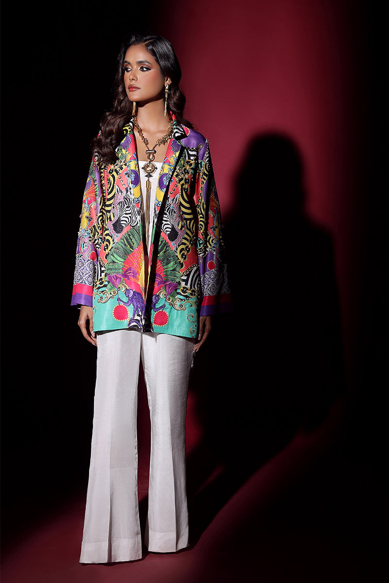 Wardha Saleem | Luxury Pret Fusion Wear | SAFARI JACKET WITH JUMPSUIT (2PC) - House Of Anaya