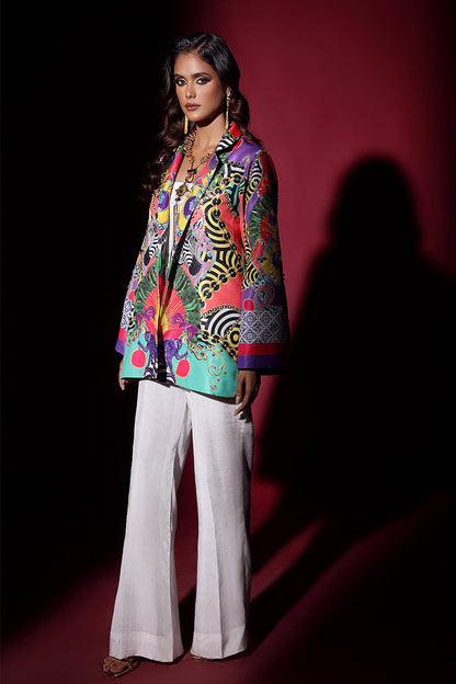 Wardha Saleem | Luxury Pret Fusion Wear | SAFARI JACKET WITH JUMPSUIT (2PC) - House Of Anaya