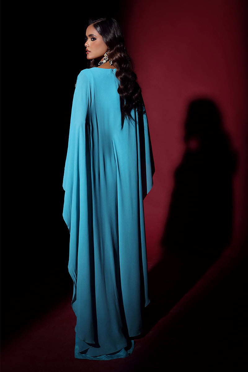 Wardha Saleem | Luxury Pret Fusion Wear | VOGUE JUMPSUIT DRAPE (1PC) - House Of Anaya