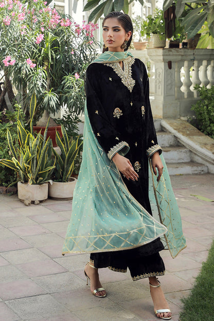 Sana Abbas | Velvet Formals | Black JADE - House Of Anaya