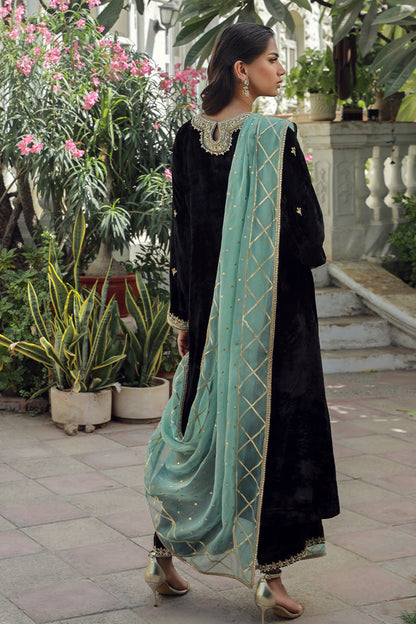 Sana Abbas | Velvet Formals | Black JADE - House Of Anaya