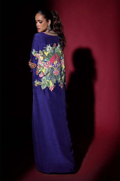 Wardha Saleem | Luxury Pret Fusion Wear | NOVA CAPE WITH DRAPE (2PC) - House Of Anaya