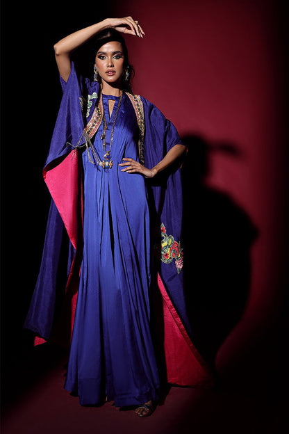 Wardha Saleem | Luxury Pret Fusion Wear | NOVA CAPE WITH DRAPE (2PC) - House Of Anaya