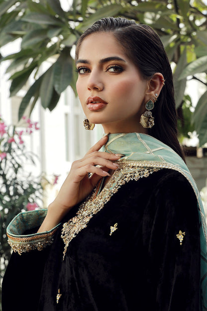 Sana Abbas | Velvet Formals | Black JADE - House Of Anaya