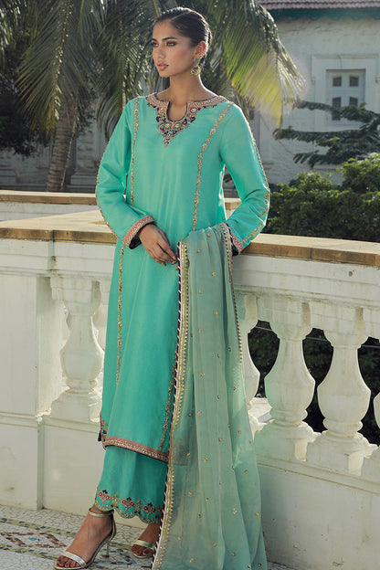 Sana Abbas | Velvet Formals | AQUAMARINE - House Of Anaya