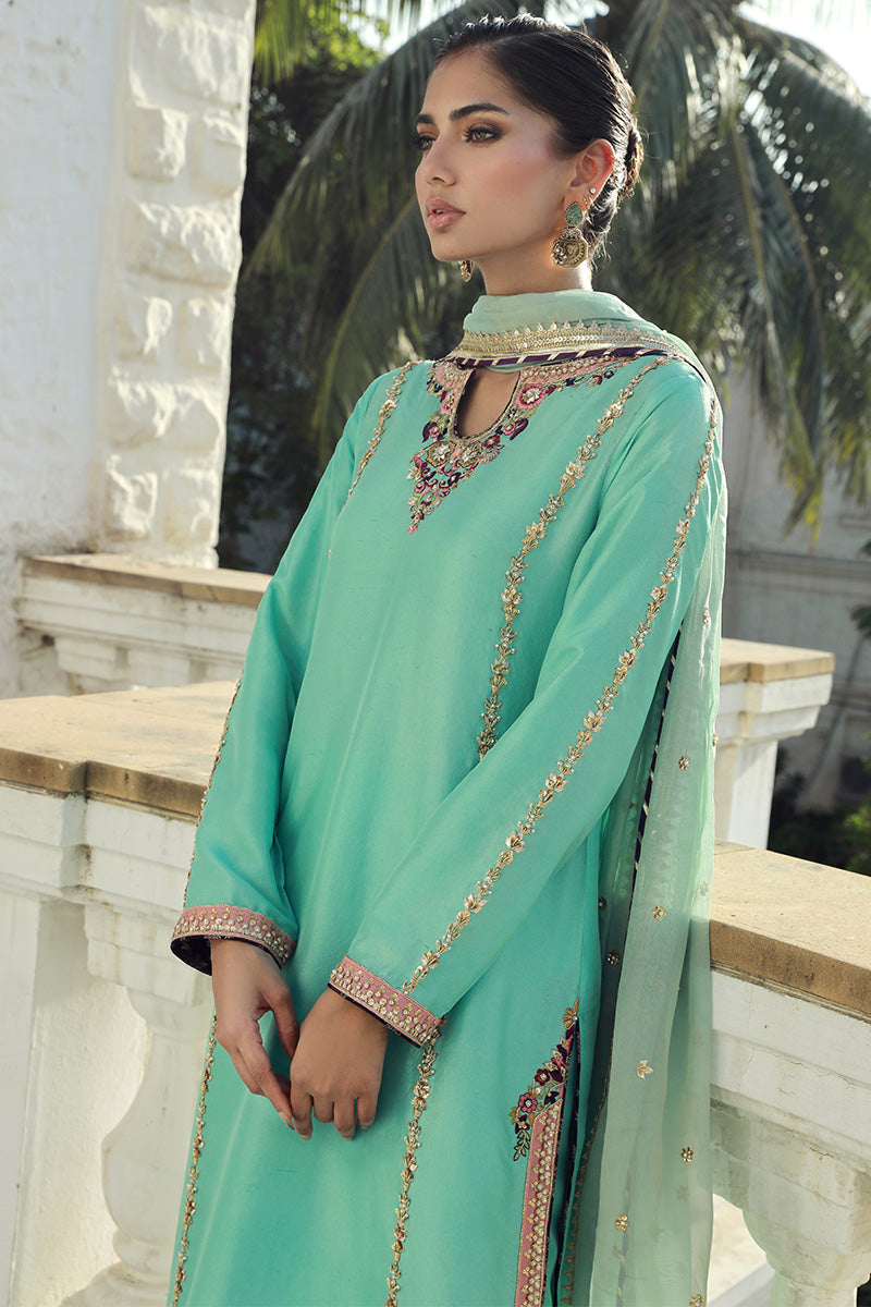 Sana Abbas | Velvet Formals | AQUAMARINE - House Of Anaya