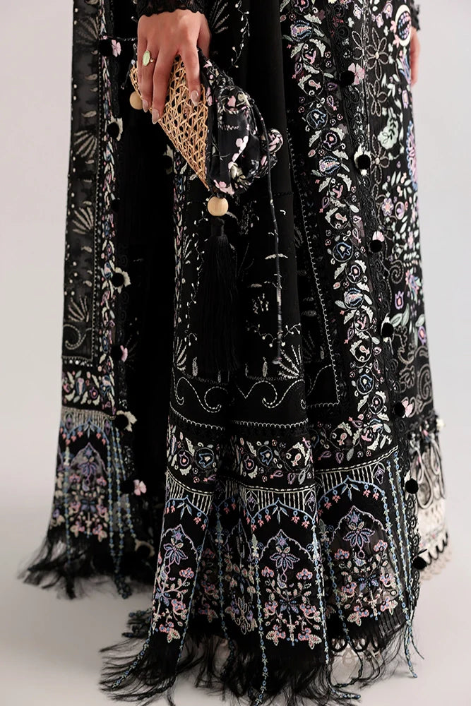 Suffuse Meravi | Black Embroidered Lawn Eid Suit
