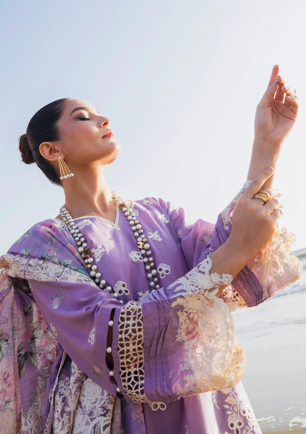 Elaf Premium | Hai Kuch Festive Lawn 24 | EHK-02A Banafsha - House Of Anaya