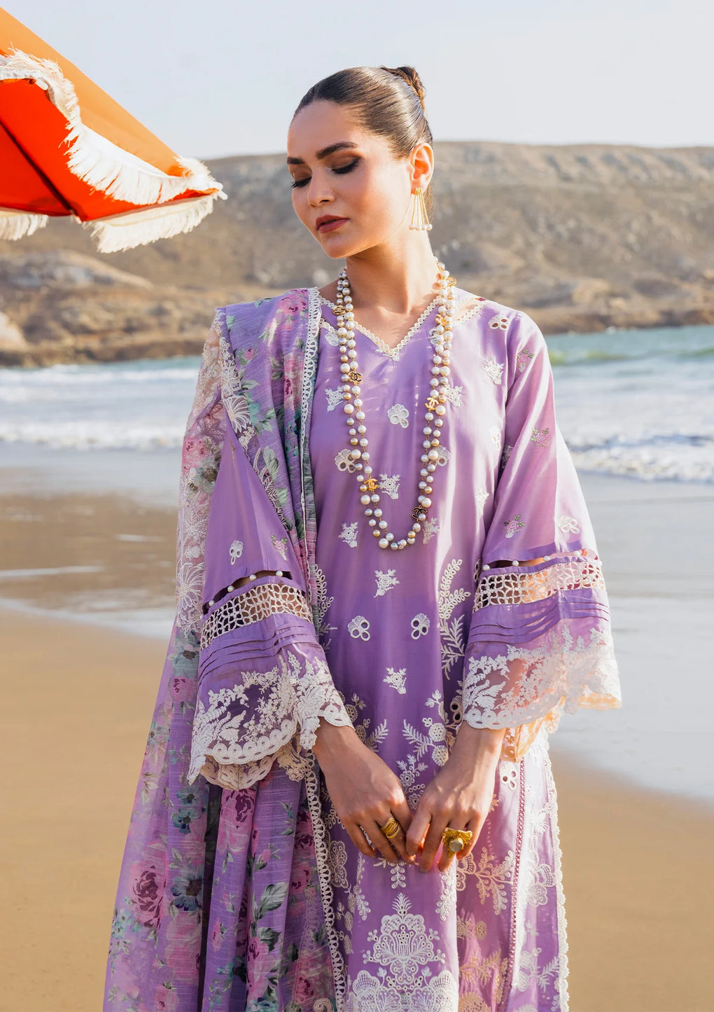 Elaf Premium | Hai Kuch Festive Lawn 24 | EHK-02A Banafsha - House Of Anaya