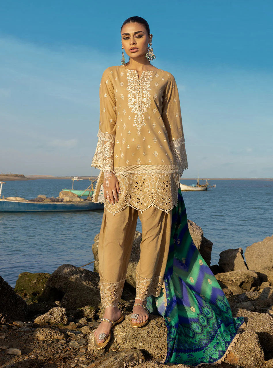 Zainab Chottani Embroidered Chikankari Lawn 3Pc Suit ZC-02B