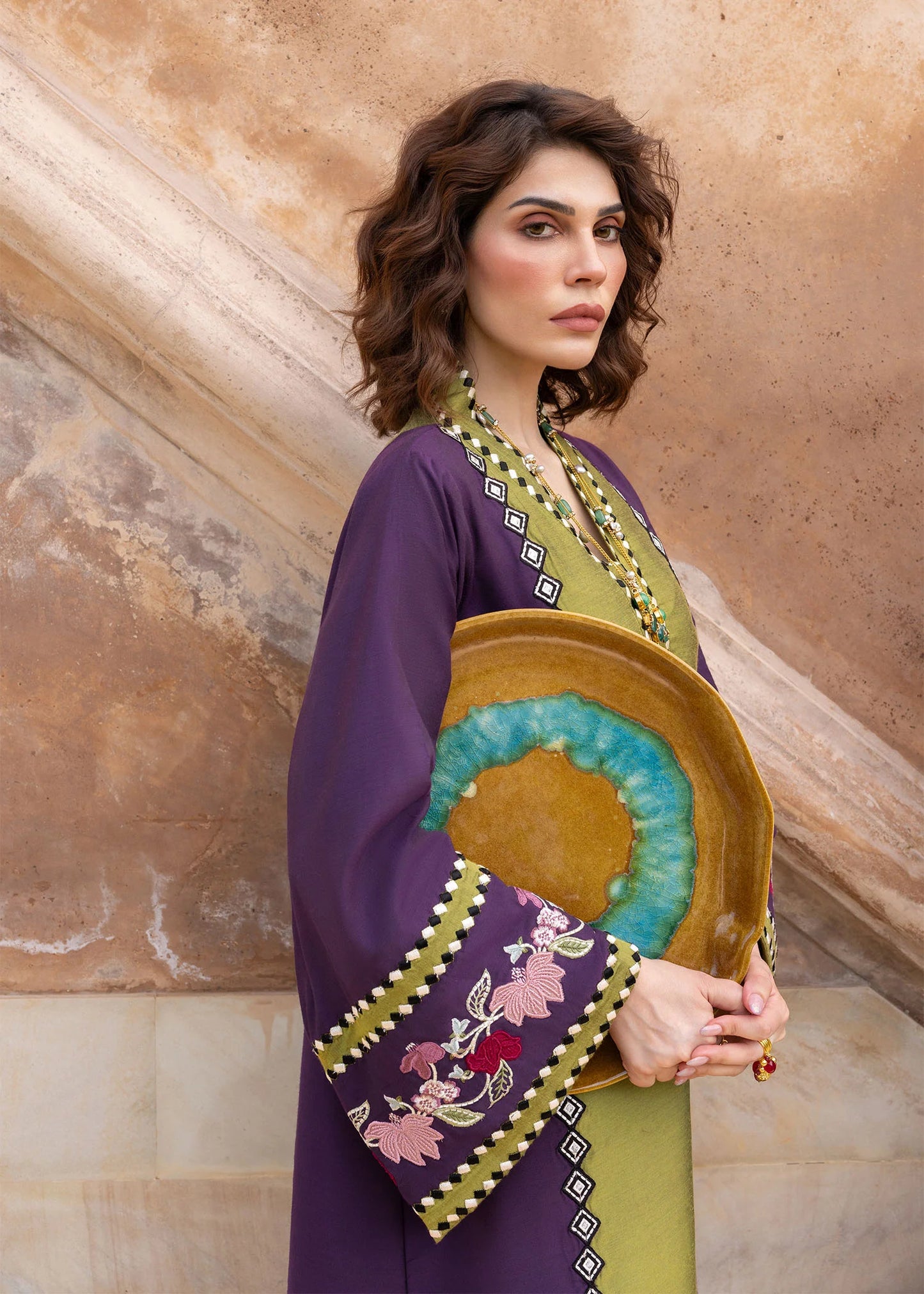 Crimson | MITTI - WINTER PRET '25 | Rani Vogue(Plum)