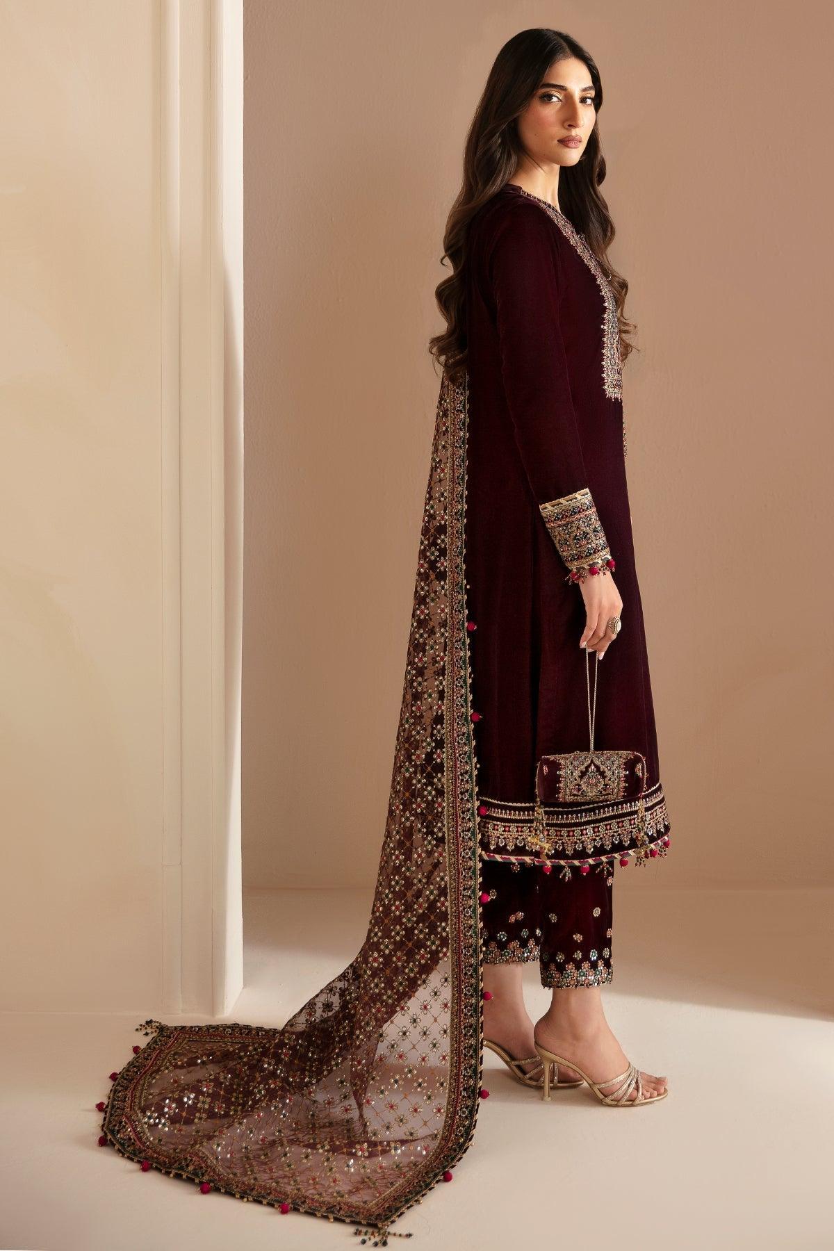 JAZMIN__Embroidered Velvet Formal VF-2022 - House Of Anaya