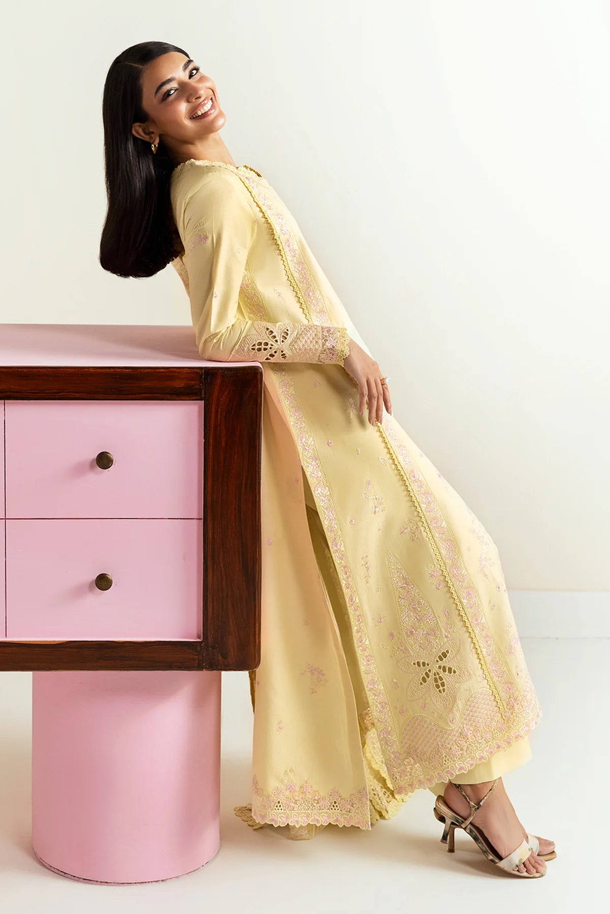 Afrozeh | Basic Pret 25 | Lemon lush