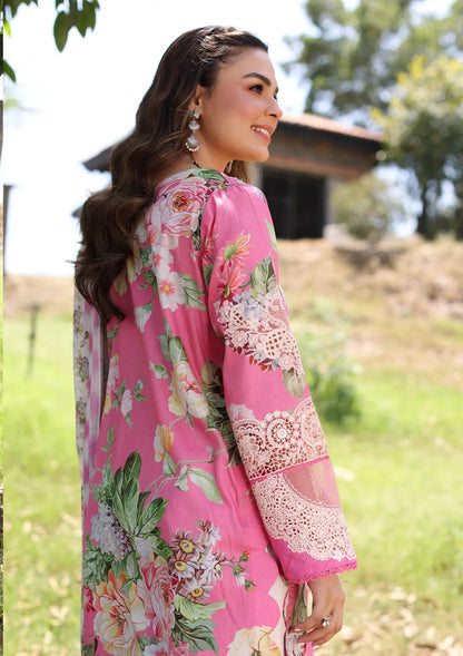 Elaf Premium | Prints Chikankari 24 | 03B PINK MUSE - House Of Anaya