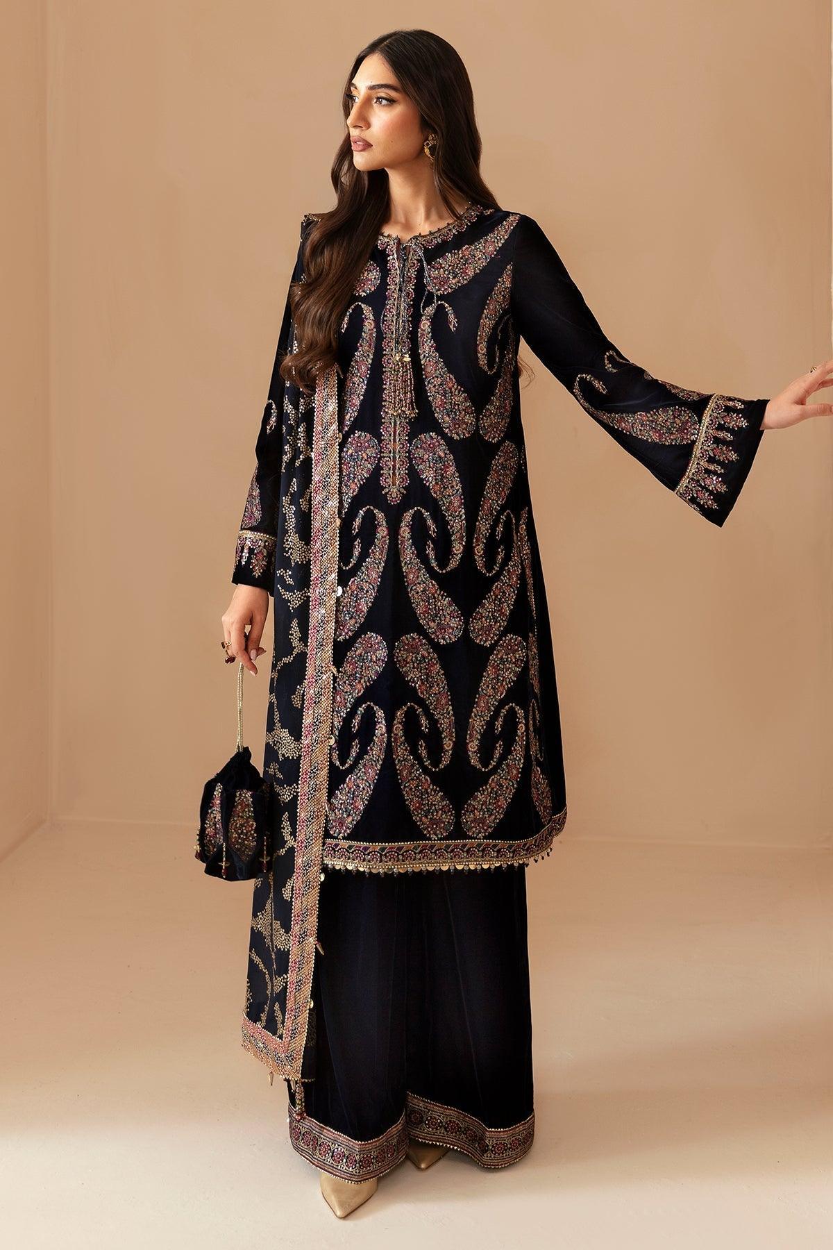 JAZMIN__Embroidered Velvet Formal VF-2024 - House Of Anaya