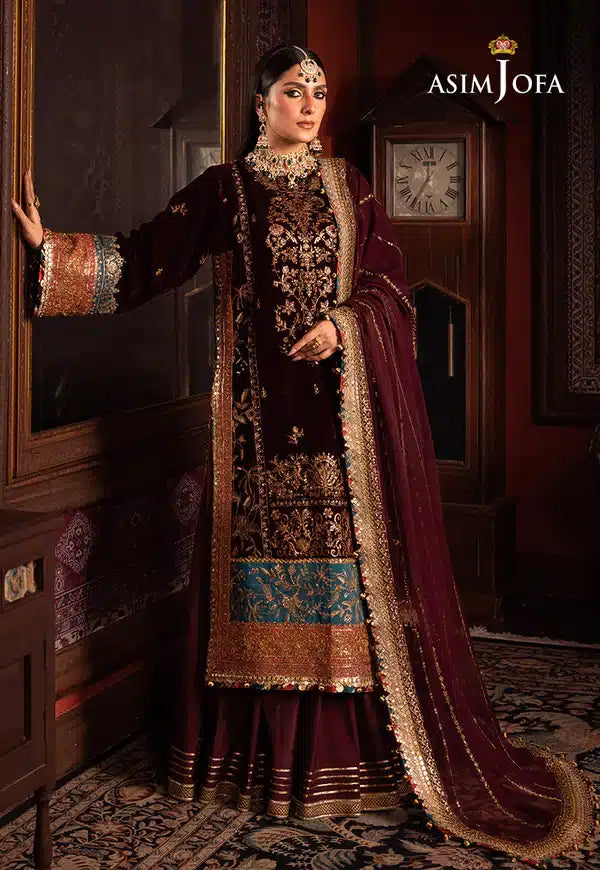 Asim Jofa | Makhmal Wedding Velvet 23 | AJMM-09 - House Of Anaya