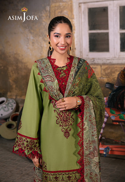 Asim Jofa | Embroidered Lawn Collection | AJAR-33 - House Of Anaya