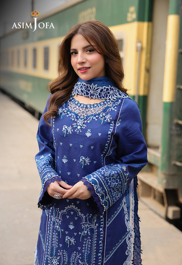 Asim Jofa | Summer Rhapsody |  AJUBU-02 Embroidered Jacquard