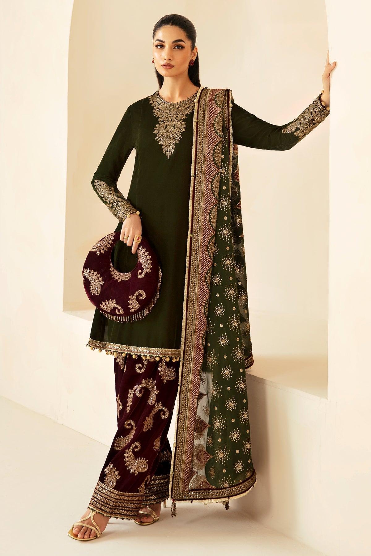 JAZMIN__Embroidered Velvet Formal VF-2029 - House Of Anaya