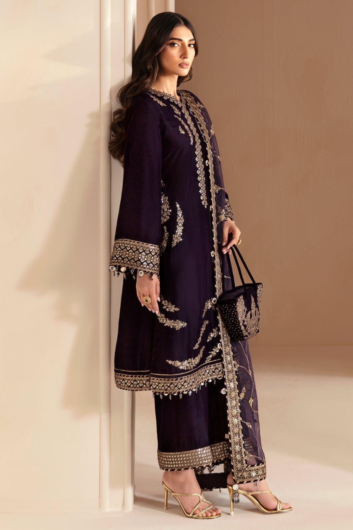 JAZMIN__Embroidered Velvet Formal VF-2026 - House Of Anaya