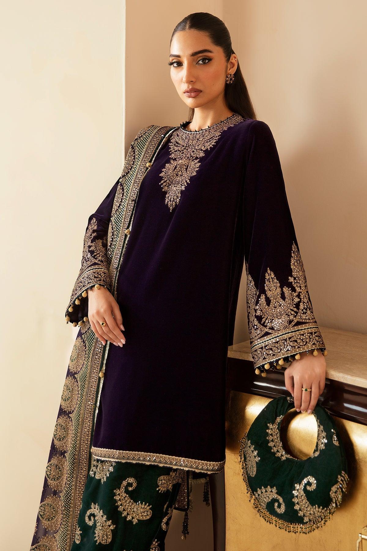 JAZMIN__Embroidered Velvet Formal VF-2030 - House Of Anaya