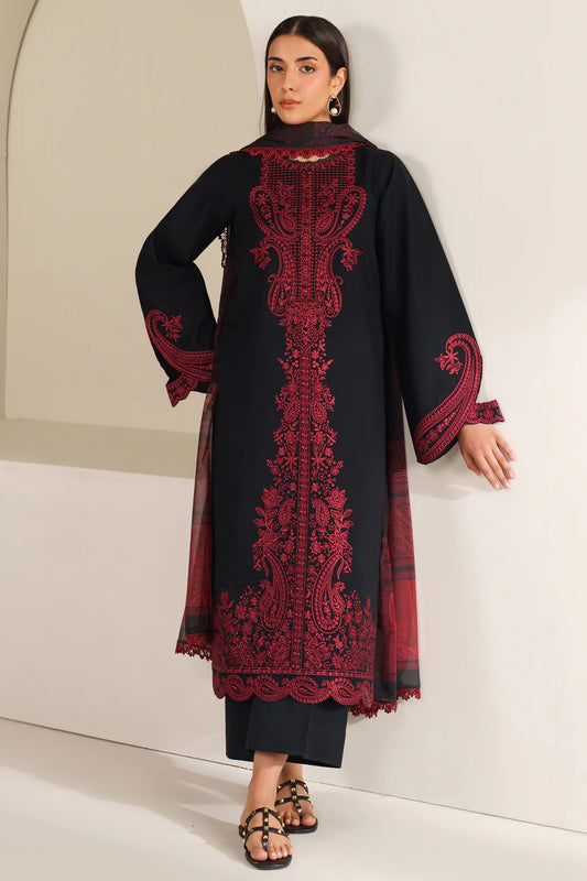 Farasha | Summer Weaves Embroidered lawn'26 | Floral Flame
