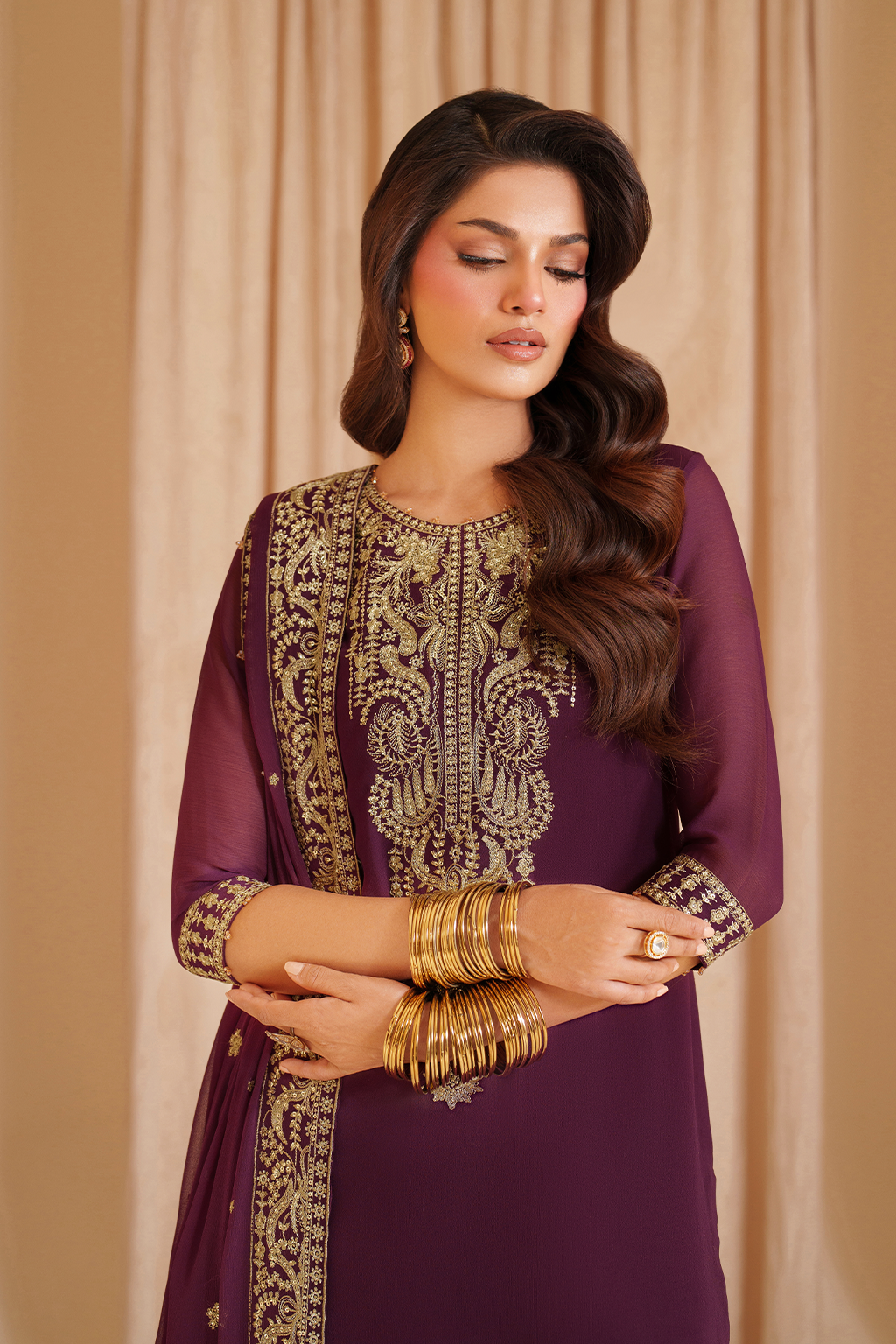 Iznik I Festive Formal I CC-76 Embroidered Chiffon