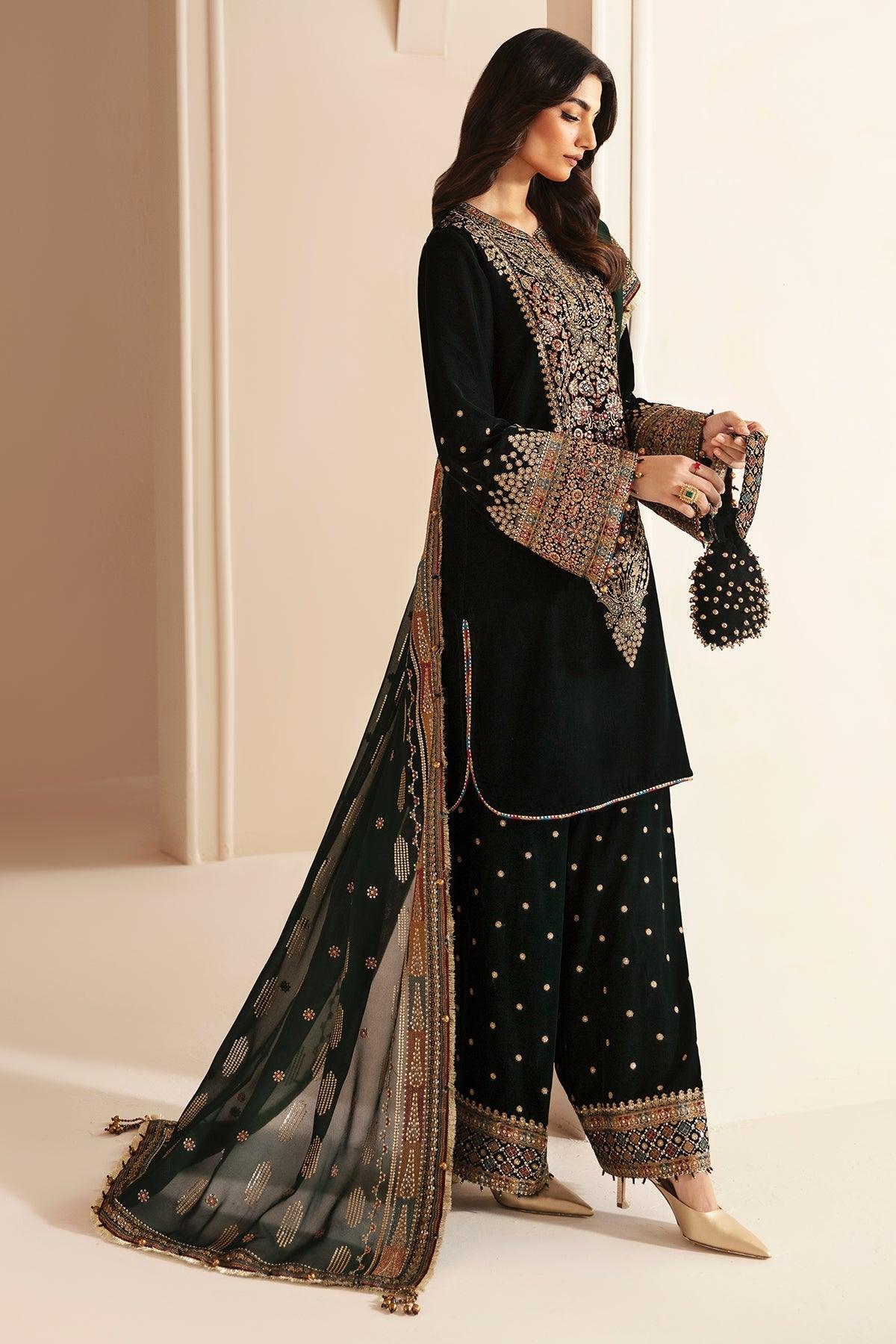 JAZMIN__Embroidered Velvet Formal VF-2025 - House Of Anaya